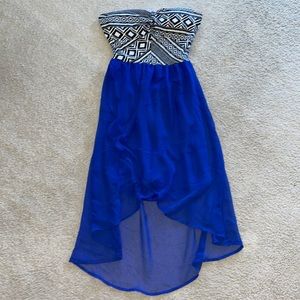 Charlotte Russe Navy Blue Tribal Dress Size Small